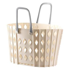 FaSoLa Foldable Laundry <b>Basket</b> White Collapsible Wall Mounted <b>Storage</b> <b>Basket</b> for <b>Bathroom</b> Dormitory Shower Use - Product Image 1