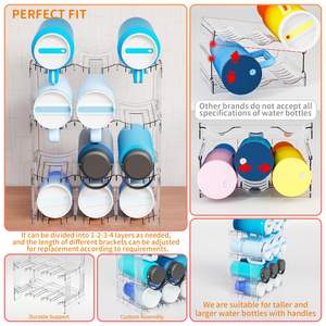 Organizador de Botellas de Agua Apilable con Compartimento Grande para Vasos Stanley de 40 oz, Yeti y Otros Vasos, Portavasos Stanley - Product Image 3