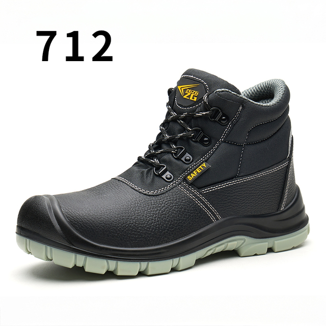 712-1 Factory Price S3 Safety Boot Anti Static Industrial Shoes Men Safety Work Shoes for Men,  PU Injection Work Safety Shoes