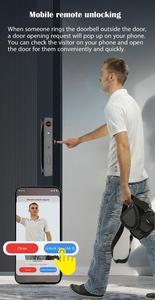 Cerradura Inteligente de Alta Gama YOHEEN S28 de Aleación de Aluminio con Reconocimiento Facial, WiFi, Control Remoto por Aplicación, Llave de Tarjeta, Desbloqueo en la Nube - Product Image 5