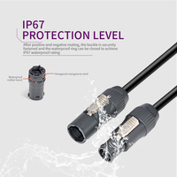 Câble d'alimentation étanche PowerCON TRUE1 avec connecteur AC extérieur 14AWG pour écran LED, éclairage de scène, certifié UL RoHS