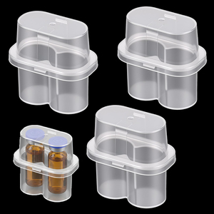 Boîte de rangement pour flacons de 3 ml, en plastique PP recyclable, transparente, antichoc, organiseur de cosmétiques, avec gaufrage et vernissage - Product Image 1