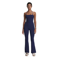 Combinaison de yoga sans manches en gros pour femme, une pièce, sans couture, moulante, séchage rapide, pour le sport, en Spandex