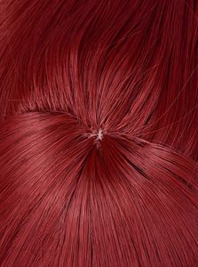 Perruque queue de cheval avec frange Kasumi Yoshizawa <span class=keywords><strong>Cosplay</strong></span> 22'' longue bouclée style anime, tresses couleur vin pour femmes, costumes d'Halloween et fêtes - Product Image 4