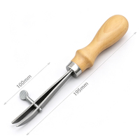 Outil à rainurer le cuir réglable avec manche en bois, marqueur de ligne de couture de précision OEM pour projets professionnels de maroquinerie DIY