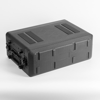 Support antichoc en plastique moulé par soufflage OEM personnalisé, 19 pouces, pour rack DJ, amplificateur audiovisuel, mélangeur 2U 3U 4U 6U, pliable, grande capacité