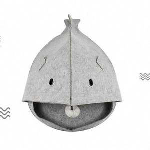 Cama para Gatos de Fieltro Premium Más Vendida, Tienda de Campaña Suave y Linda para Mascotas, Casa Universal para Todas las Estaciones, Nido de Fieltro de Lana para Perros Pequeños con Almohadilla Desmontable - Product Image 2