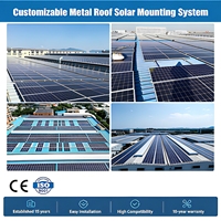 Collier de serrage intermédiaire en aluminium pour panneaux solaires AL6005-T5, fixation de modules photovoltaïques pour système de montage de panneaux solaires