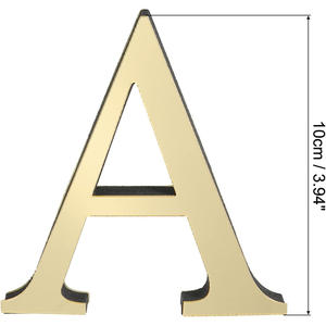 <span class=keywords><strong>Adesivi</strong></span> Murali 3D a Specchio in Acrilico <span class=keywords><strong>con</strong></span> Lettere dell'Alfabeto, Autoadesivi <span class=keywords><strong>per</strong></span> Decorazione Casa, Insegne Fai-da-Te - Product Image 2