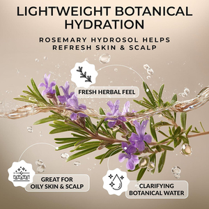 Tónico Facial 100% Puro de Romero Hidrolizado, Agua Botánica Natural Sin Alcohol para Rostro, Cabello y Cuero Cabelludo, Equilibra la Piel Grasa - Product Image 3