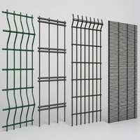 Grilles rigides pour clôtures métalliques avec panneaux de clôture en maille courbée galvanisée