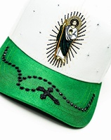 Nouveau design 2026 Bigg Boss Broderie 3D Épingle métallique en forme de croix avec NFC et étiquette Doublure satinée San Judas Tadeo Gorras Religion