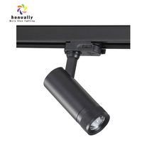 Projecteur LED COB sur rail intelligent en aluminium, moderne, à une/des deux/trois têtes, 7W-40W, pour application en centre commercial, CRI 90, dimmable, UGR 10-19