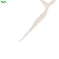 Fil dentaire écologique à la menthe avec manche biodégradable pour le nettoyage des dents, logo personnalisé, certifié ISO, vente en gros