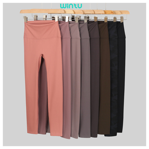 Leggings da Palestra di Alta Qualità con Vita Elastica per Donne, Pantaloni da Yoga Effetto Nudo, Motivo Uniforme, Vita Alta per Fitness Femminile - Product Image 3
