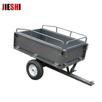 JIESHI 1500LB tracteur de pelouse de grande capacité vtt tondeuse jardin chariot à benne basculante pour l'alimentation des animaux