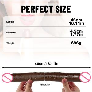 Dildo Doble de 46 cm Extra Grande, Pene Artificial Largo para Mujeres, Lesbianas y Homosexuales, Juguete <span class=keywords><strong>Sexual</strong></span> para Adultos - Product Image 6