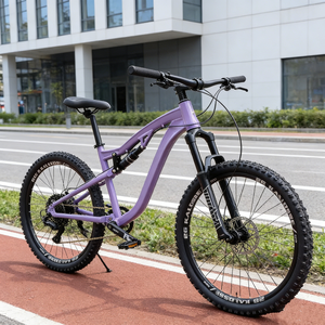 Vélo de montagne à double suspension en alliage d'aluminium avec frein à disque de 26/27,5/29 pouces, cadre à double épaule et fourche avant à 11 vitesses - Product Image 4