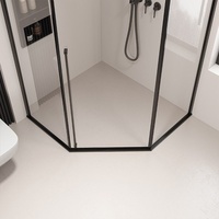 Paroi de séparation de douche en verre de type diamant, séparation sèche et humide, toilettes domestiques, écran de bain extrêmement étroit, porte coulissante