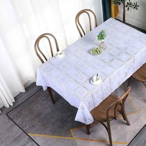 Boen commercio all'ingrosso <span class=keywords><strong>PVC</strong></span> stampa pizzo bianco <span class=keywords><strong>tovaglia</strong></span> in vinile copertura della tavola pizzo <span class=keywords><strong>PVC</strong></span> tovaglie - Product Image 2