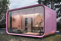 Casa Contenedor Expandible de Nuevo Diseño, Módulo de Oficina Tipo Apple, Casa Prefabricada Pequeña, Sala de Estar, Hotel, Escuela, Portátil para Exteriores