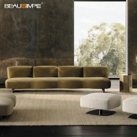 Canapé modulaire inclinable SAKI de style italien minimaliste et luxueux, avec rembourrage en éponge, pour salon ou villa