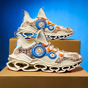 รองเท้ากีฬาลำลองผู้ชายแบบขายส่งสั่งทำพิเศษ พื้นรองเท้า EVA นุ่มสบาย ระบายอากาศได้ดี  หน้าผ้าตาข่าย กันลื่น เหมาะสำหรับวิ่งและเล่นเทนนิส - Product Image 1