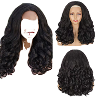 Promotion Halloween : Demi-perruque sans colle, ondulée et moelleuse, en fibre premium anti-emmêlement, avec clip robuste et filet élastique respirant