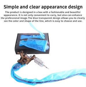 Wholesale 125pcs Tattoo Cover Bags Clip Cord <b>Hook</b> Line Disposable <b>Plastic</b> Sleeve Machine Maintenance Studio Cover Bag - Product Image 3