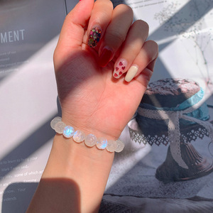 Bracelet en <span class=keywords><strong>pierre</strong></span> <span class=keywords><strong>de</strong></span> <span class=keywords><strong>lune</strong></span> bleue naturelle, bijou pour solaire, perle <span class=keywords><strong>de</strong></span> Lotus, taille unique, vente en gros - Product Image 2