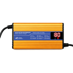 Chargeurs de batterie pour véhicules <span class=keywords><strong>électrique</strong></span>s 67,2 V 6 A avec écran LCD pour affichage numérique du processus de charge, pour vélos <span class=keywords><strong>électrique</strong></span>s et trottinettes, fabricant de chargeurs 60 V - Product Image 1