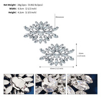 Strass Chaussures Clips Décoration Garniture Boucles Accessoires Charme Chaussures Accessoires Chaussure Broche Clip pour Femmes