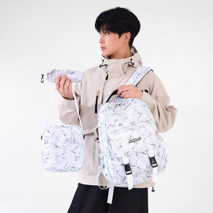 Three-Piece Set Large-Capacity <b>Waterproof</b> <b>Backpack</b> for High <b>School</b> and College Crossbody Bag <b>Backpack</b> - Product Image 5