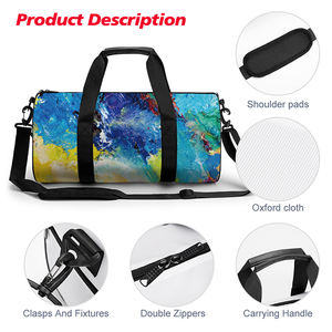 Pryes कस्टम स्पोर्ट्स बैगेज बैग पुरुषों सूखी गीले पृथक्करण महिलाएं ओक्सफोर्ड यात्रा हैंडबैग वाटरप्रूफ स्पोर्ट्स जिम कस्टम डफिल बैग - Product Image 3