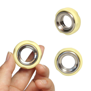 PEI Nylon Haptic <b>Ring</b> Mechanical Fidget Ratchet EDC Toys Stainless Steel+Pei Fingertip Metal Tyre Stress <b>Spinner</b> Fidget Toys - Product Image 3