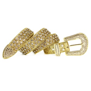 Grande taille Bling Bling doré blanc pour hommes <span class=keywords><strong>ceinture</strong></span> en strass personnalisée grande taille cristal clouté cuir <span class=keywords><strong>ceinture</strong></span> en diamant Designer - Product Image 5