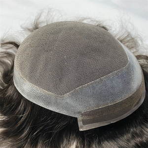 Perruque pour hommes ZP LONGFOR, style européen et américain, cheveux naturels, dentelle HD, couverture supérieure en dentelle blanche, toupet - Product Image 3