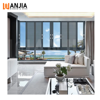 Diseño gráfico de aluminio Ventanas de aluminio horizontales Ventana corredera de balcón impermeable