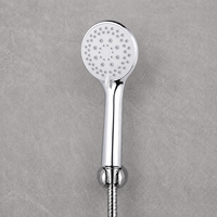 Douche à main moderne chromée avec flexible pivotant, support mural inclinable, haute pression, économie d'eau, pour hôtel et toilettes