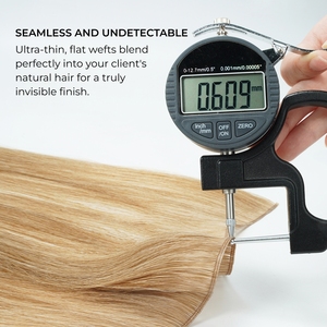 Mới Đến Nga Remy Phần Mở Rộng Tóc 100% Tóc Con Người Dày Vô Hình Khối Lượng Nhuộm Đôi Rút Ra Cho Thiên Tài Sợi Ngang - Product Image 3