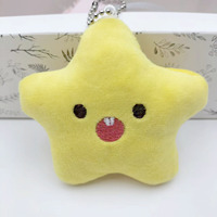 Vente en gros Mini porte-clés en forme de départ en peluche super douce personnalisé pas cher pour enfants cadeaux