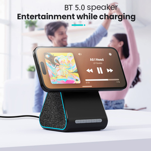 Haut-parleur de bureau Bluetooth 5.0 avec <span class=keywords><strong>chargeur</strong></span>, sorties multi-puissance, charge par <span class=keywords><strong>induction</strong></span> stable, équipement audio domestique - Product Image 5