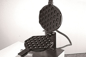 Machine à gaufres bulles professionnelle électrique à revêtement antiadhésif, simple tête, réglable, pour cornets à œufs, avec minuterie, pour stand alimentaire - Product Image 3