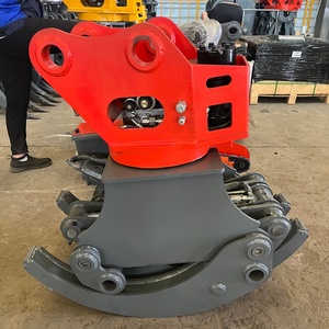 Fast Shipping China Made Excavator <b>Hydraulic</b> Accessories Rotary Claw Grab With Chainsaw Tree <b>Cutter</b> and Move - Product Image 4