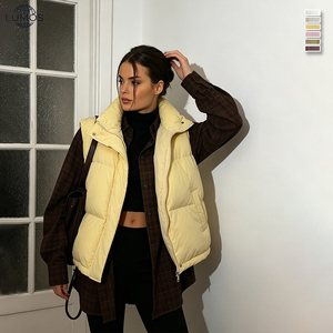 Nuevo Chaleco Holgado de Estilo Europeo Americano para Otoño e Invierno, Chaleco Grueso y Cálido sin Mangas para <span class=keywords><strong>Mujer</strong></span>, Prenda Exterior Moderna con Logotipo Personalizado - Product Image 4