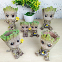 Custom Pot Bunga Wajah Bayi Kepala Pot Penanam Sukulen Modern Resin Dekoratif untuk Penanam Kaktus Dalam atau Luar Ruangan