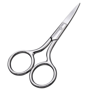 All Stainless Steel Beauty Scissors Round Tip Nose Hair Trimmer Manual Safety Trim Tool For Precision Grooming - Product Image 1