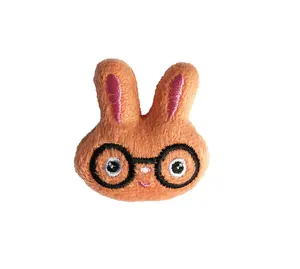 Custom cheap price plush mini animal head stuffed doll toy small cartoon heads for decoration of clothing /shoes