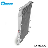 Radiador de aleación de refrigeración de carreras de aluminio ADDCO de 42mm y 2 filas para Mitsubishi Lancer EVO 4 5 6 IV V VI 97 98 99 00 AD-R107RAD