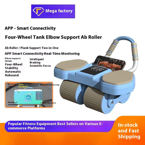 Tự động phục hồi bụng bánh xe cruncher nhà tập thể dục thiết bị tập thể dục khuỷu tay hỗ trợ bụng giảm béo cơ bắp huấn luyện viên thép - Product Image 2